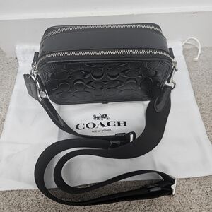 Authentic Coach Black Leather Crossbody Bag